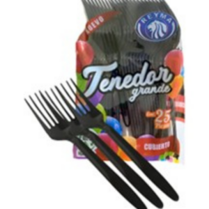 CAJA TENEDOR GRANDE NEGRO 20 PAQ/25 PIEZAS