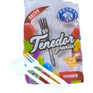 CAJA TENEDOR GRANDE BLANCO 20 PAQ/25 PIEZAS