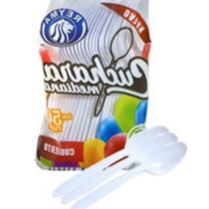 CAJA CUCHARA MEDIANA BLANCA 10 PAQ/50 PIEZAS