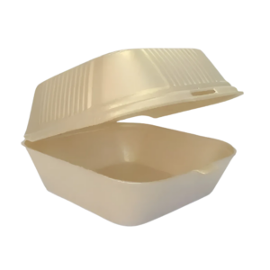 CAJA CONTENEDOR HAMBURGUESA BIODEGRADABLE 10 PAQ/50 PIEZAS